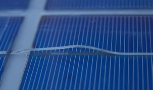Vrobn vady fotovoltaickch panel – nepipjen kontakt (zdroj: IEC TC 82/WG3)