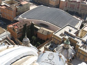 Fotovoltaický systém na střeše Auly Pavla VI. ve Vatikánu, foto: Carsten Möller
