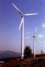 Větrné elektrárny Energovars a WindWorld na lokalitě Mravenečník v Jeseníkách
