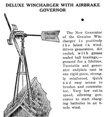 Malá větrná elektrárna z katalogu americké firmy LeJay (kolem r. 1935)