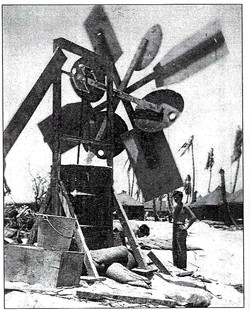 Vtrn praky US Navy – mal praka s pohonem pes excentr, velk se zalomenm hdelem na ose rotoru. (Foto archiv U.S. Navy)