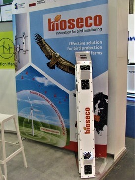 Detektor pro monitoring pohybu ptáků v blízkosti větrných elektráren firmy Bioseco