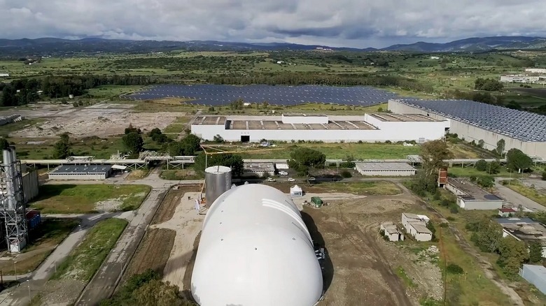 Demonstran jednotka energetickho loit spolenosti Energy Dome, postaven v italsk Sardinii. Zdroj: Energy Dome